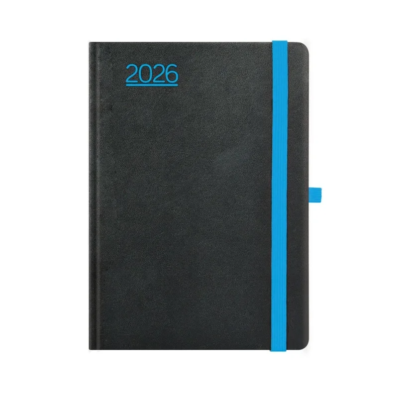 TopTimer Határidőnapló 2026, N021 A5 (Napi beoszt.) FEKETE-KÉK