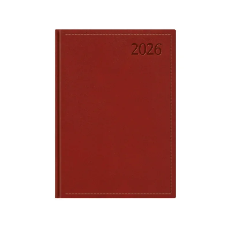 TopTimer Határidőnapló 2026, T022 B6 (Napi beoszt.) BORDÓ
