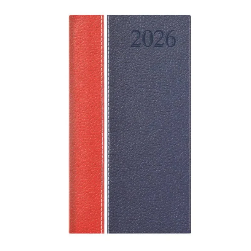TopTimer Zsebnaptár 2026, G035 (Heti beoszt.) BORDÓ-FEHÉR-KÉK