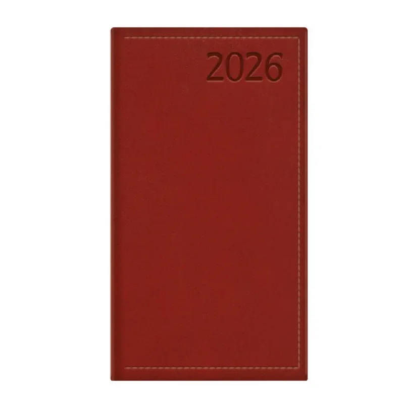 TopTimer Zsebnaptár 2026, T035 (Heti beoszt.) BORDÓ