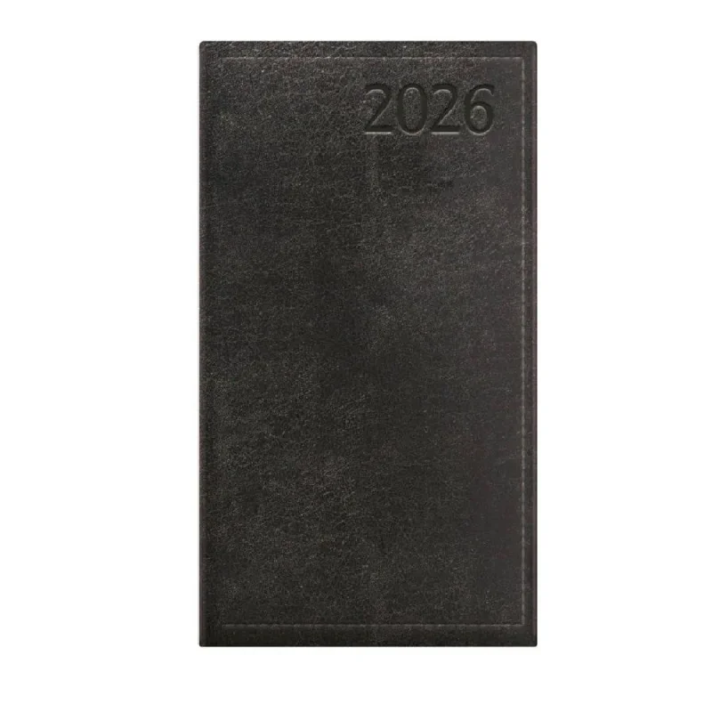 TopTimer Zsebnaptár 2026, T035 (Heti beoszt.) FEKETE