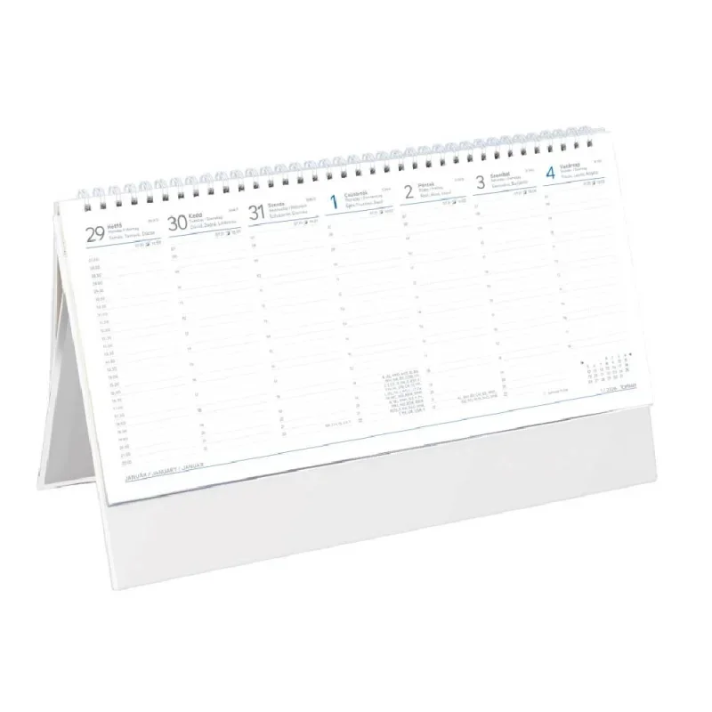 TopTimer T051 Álló asztali naptár 2026, PAPÍR TÁBLÁS