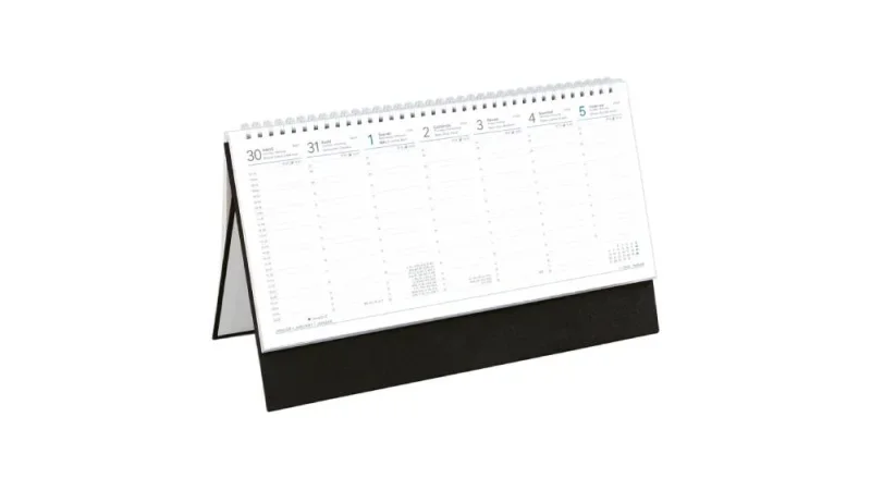 TopTimer T051 Álló asztali naptár 2026, FEKETE