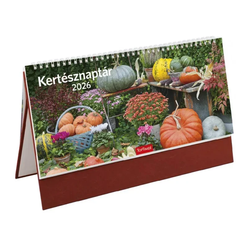 TopTimer T054 KERTÉSZ Álló asztali naptár 2026, BORDÓ