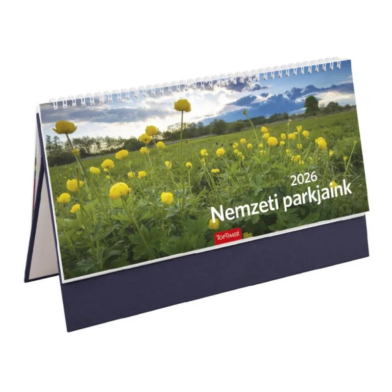 TopTimer T054 NEMZETI PARK Álló asztali naptár 2026, KÉK