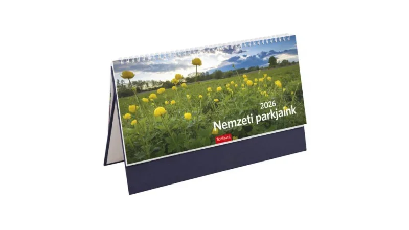 TopTimer T054 NEMZETI PARK Álló asztali naptár 2026, KÉK