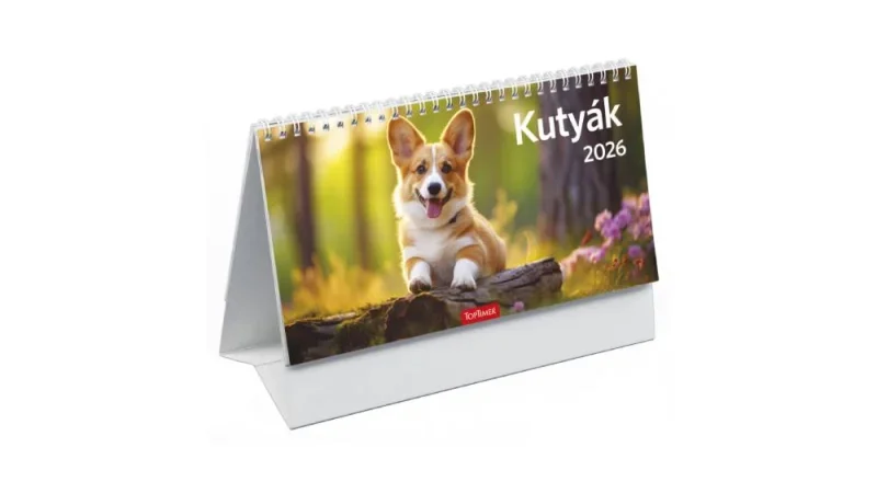 TopTimer T058 Álló asztali naptár 2026, KUTYÁK