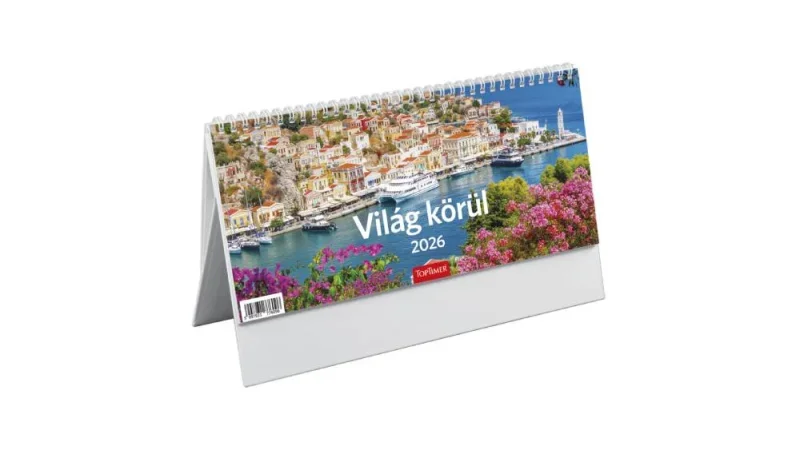 TopTimer T063 Álló asztali naptár 2026, VILÁG KÖRÜL