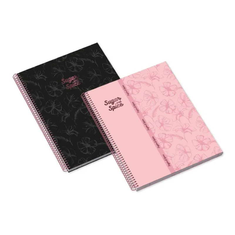 AMBAR Spirálfüzet A4, 80 lapos vonalas, Sugar & Spice