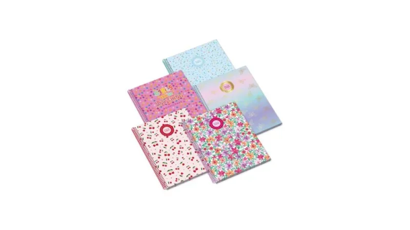 AMBAR Spirálfüzet A4, 80 lapos vonalas, Moonflower Cherry