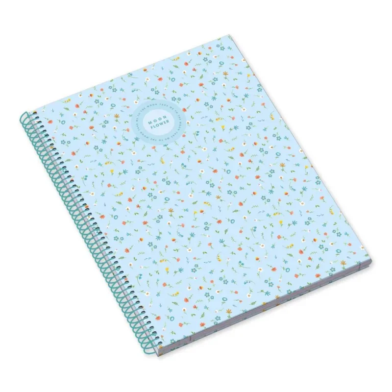 AMBAR Spirálfüzet A4, 80 lapos kockás, Moonflower Cherry