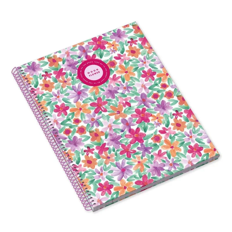 AMBAR Spirálfüzet A4, 80 lapos kockás, Moonflower Cherry
