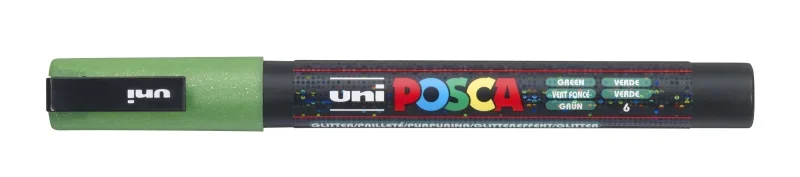 Uni Posca Filctoll PC-3ML Csillámló Zöld (L6)