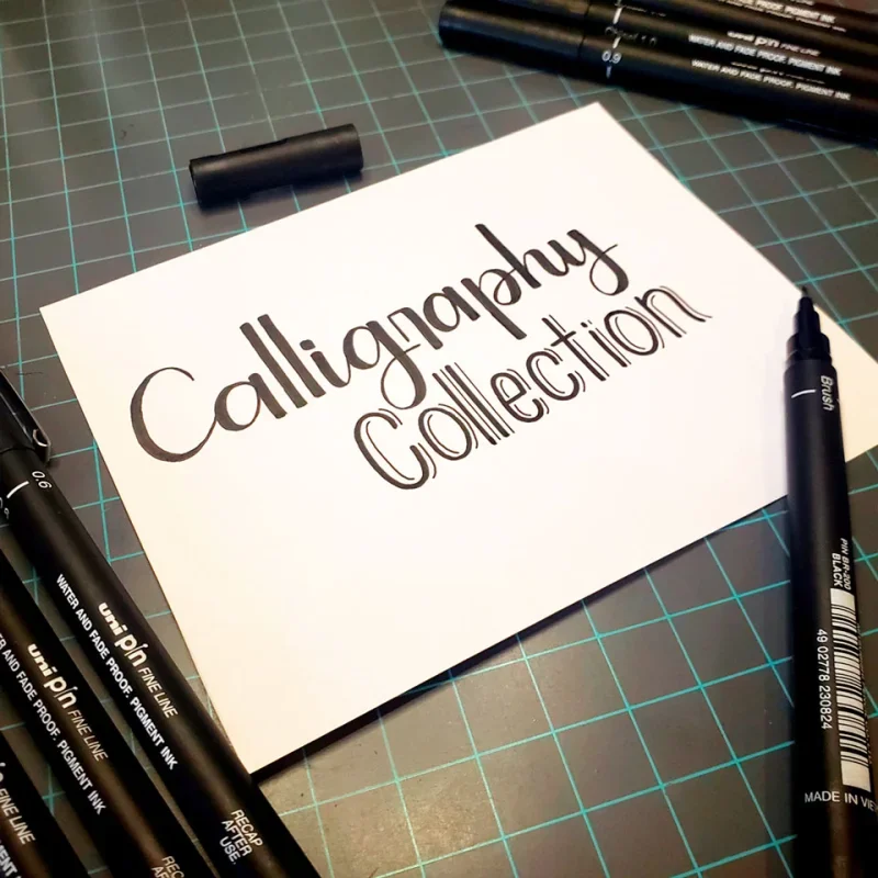 Uni PIN 5 darabos rajzmarker készlet Calligraphy