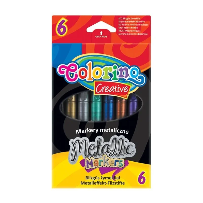 Colorino Creative 6db-os metál filctoll készlet
