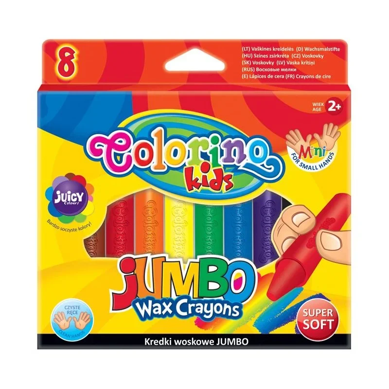 Colorino JUMBO 8db-os zsírkréta készlet 2+