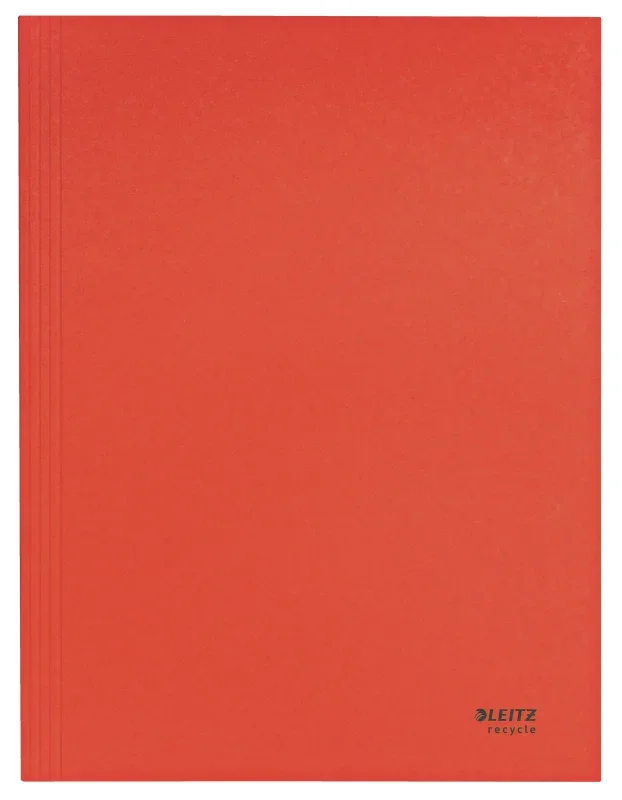 Leitz 3-pólyás mappa, A4, karton, piros, Recycle