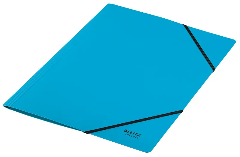 Leitz gumis mappa, A4, karton, kék, Recycle