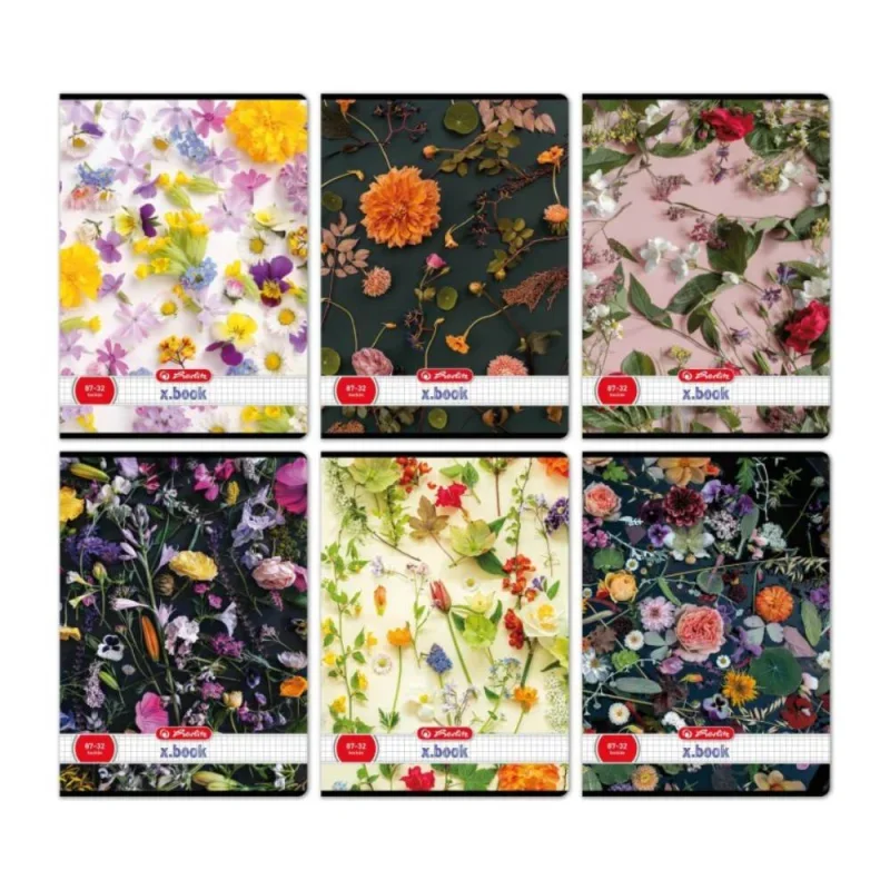 Herlitz füzet A4/87-32 kockás Flower