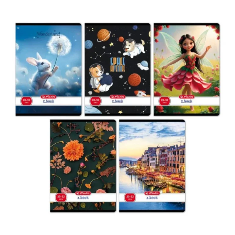 Herlitz füzet A5/20-32 sima Mix