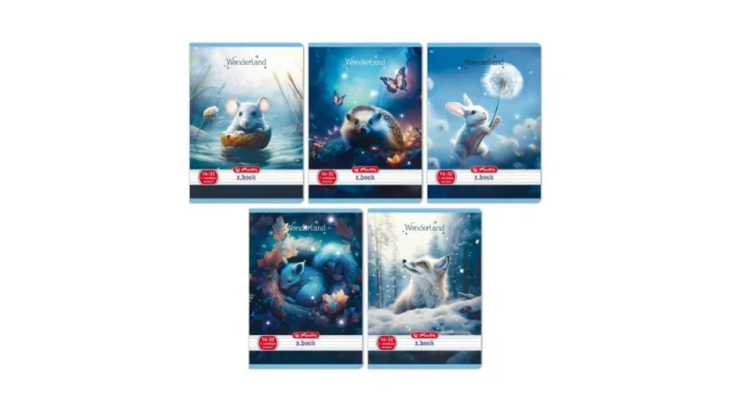 Herlitz füzet A5/14-32 1. osztályos vonalas Wonderland