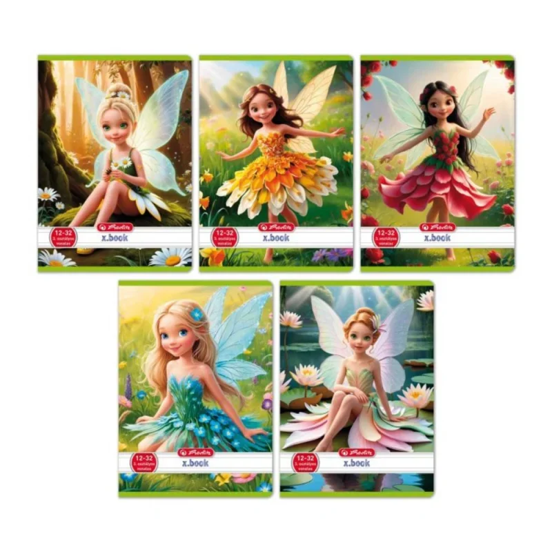 Herlitz füzet A5/12-32 3. osztályos vonalas Flower Fairy
