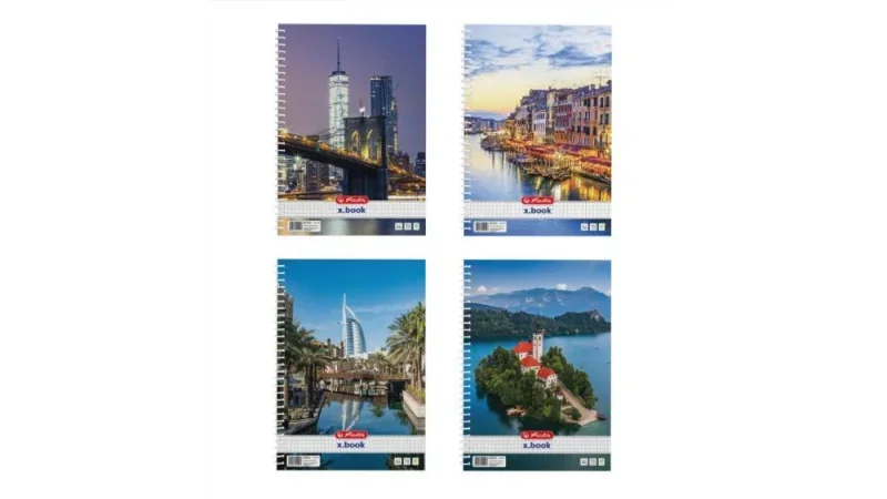 Herlitz spirálfüzet A4/70 lap, kockás City