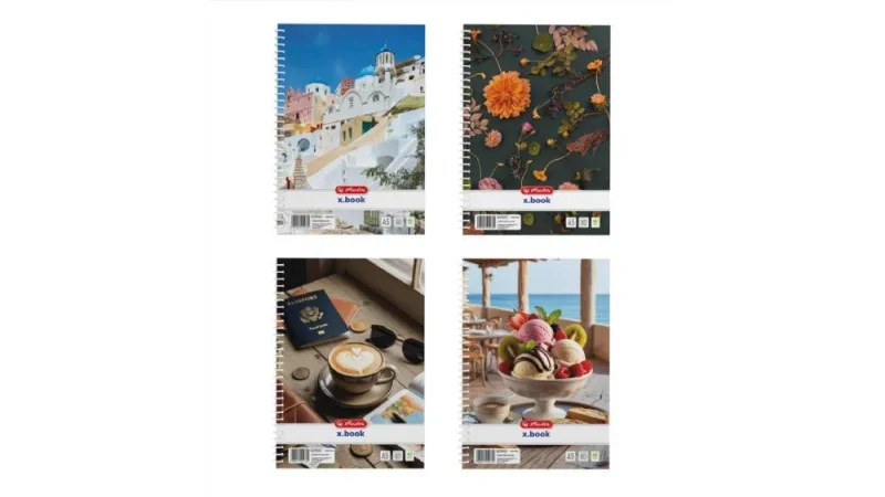 Herlitz spirálfüzet A5/80 lap, sima Mix