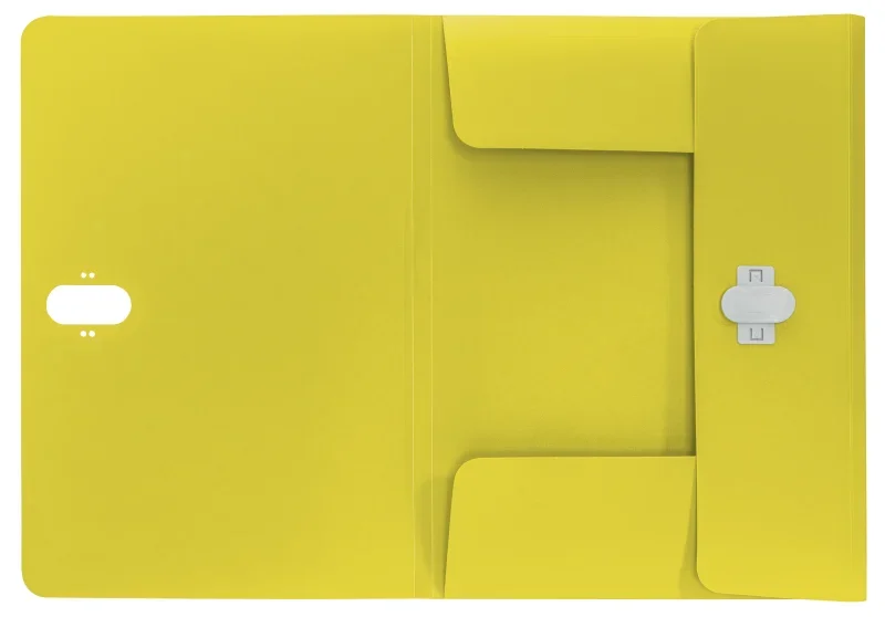 Leitz 3-pólyás mappa, A4, PP, sárga, Recycle