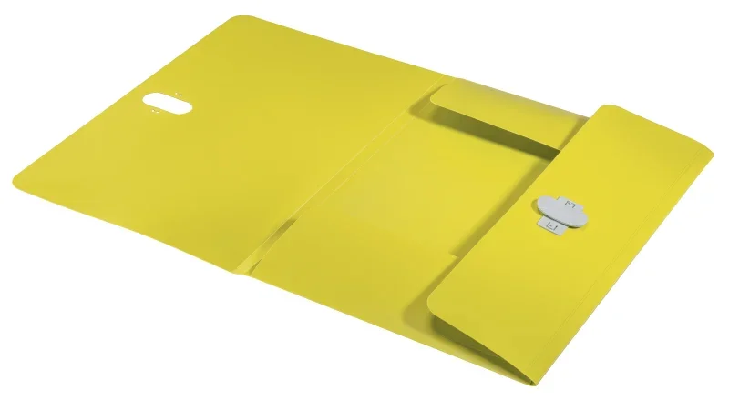 Leitz 3-pólyás mappa, A4, PP, sárga, Recycle