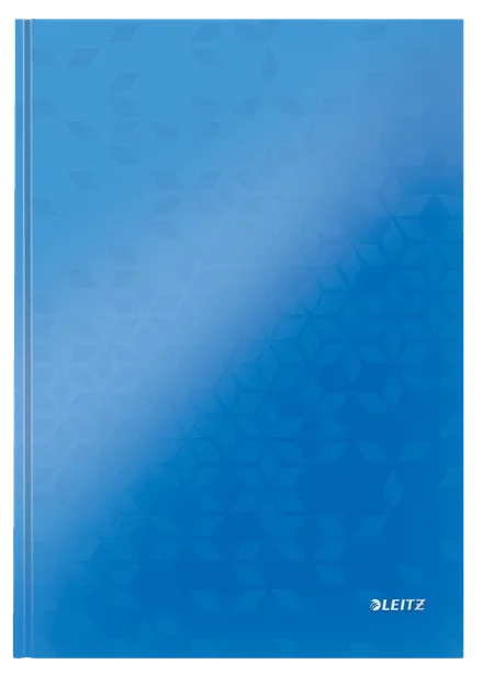 LEITZ WOW beírókönyv, keményfedelű, A4, vonalas, kék