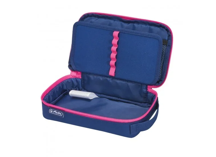 Herlitz Tolltartó 2Go, 1 klapnis navy/pink