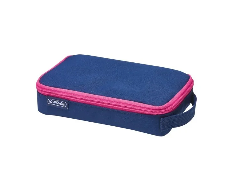 Herlitz Tolltartó 2Go, 1 klapnis navy/pink