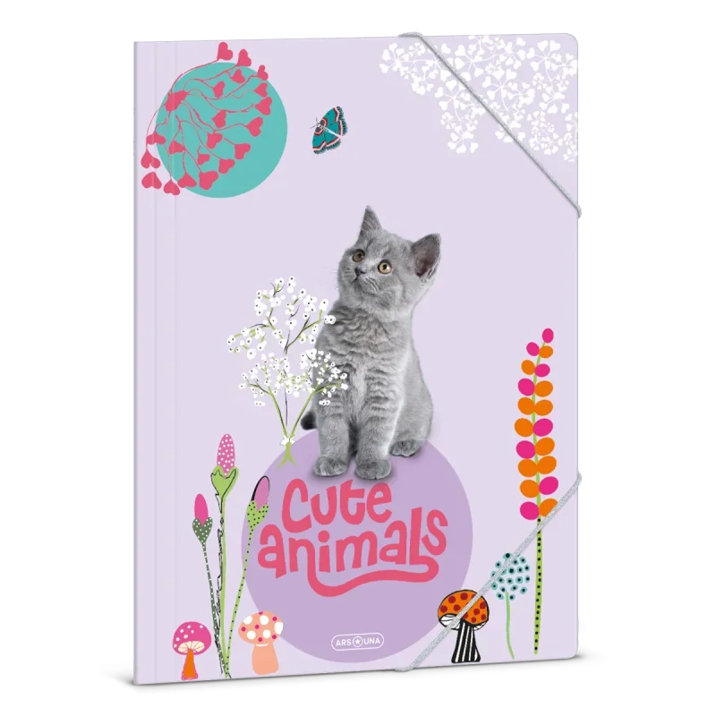 Ars Una A4 Gumis mappa Cute Animals-kitten (5368) 24