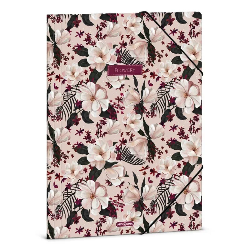 Ars Una A4 Gumis mappa Flowery pink (5375) 24