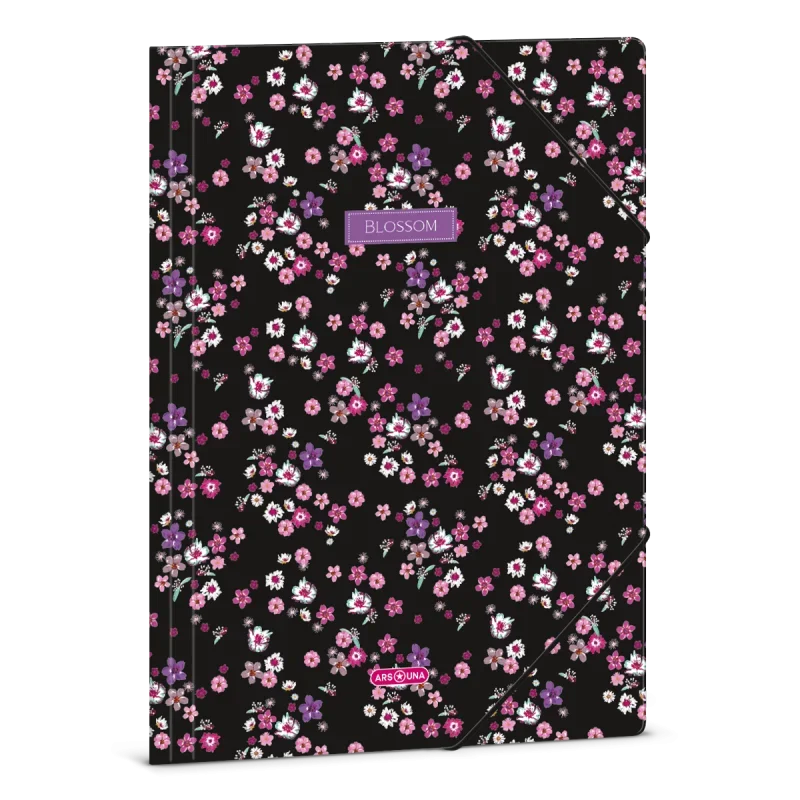 Ars Una A4 Gumis mappa Pearl Blossom black (5377) 24