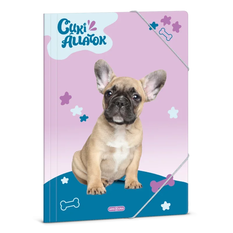 Ars Una A4 Gumis mappa Cuki-Francia bulldog (5426) 24