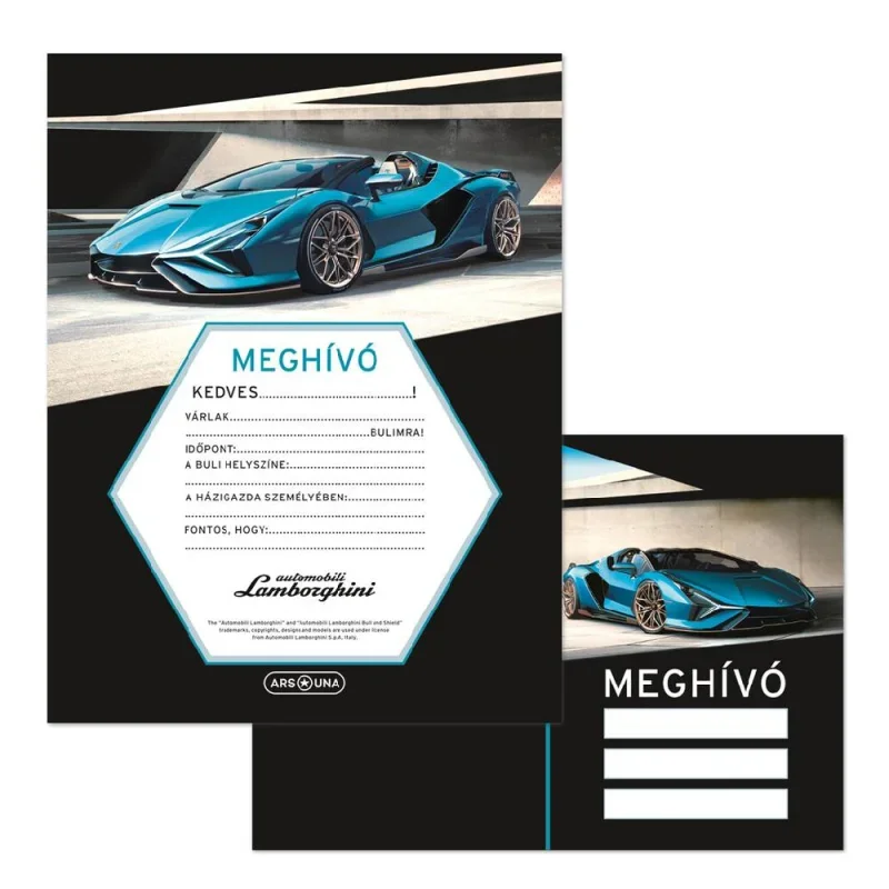 Ars Una Partimeghívó borítékkal LAMBORGHINI (5336) 24