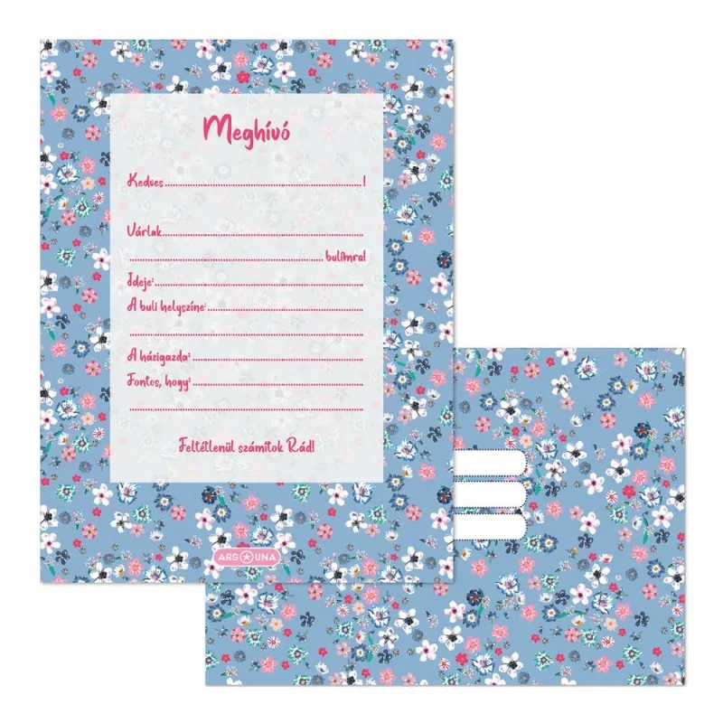 Ars Una Partimeghívó borítékkal PEARL BLOSSOM BLUE (5376) 24