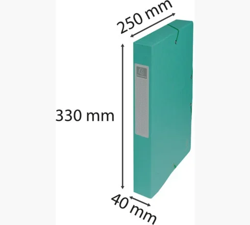 Exacompta füzetbox, A4, 40mm, 600g, zöld