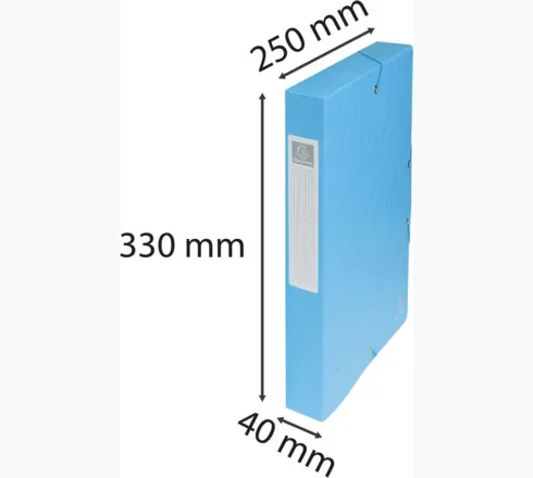 Exacompta füzetbox, A4, 40mm, 600g, világoskék