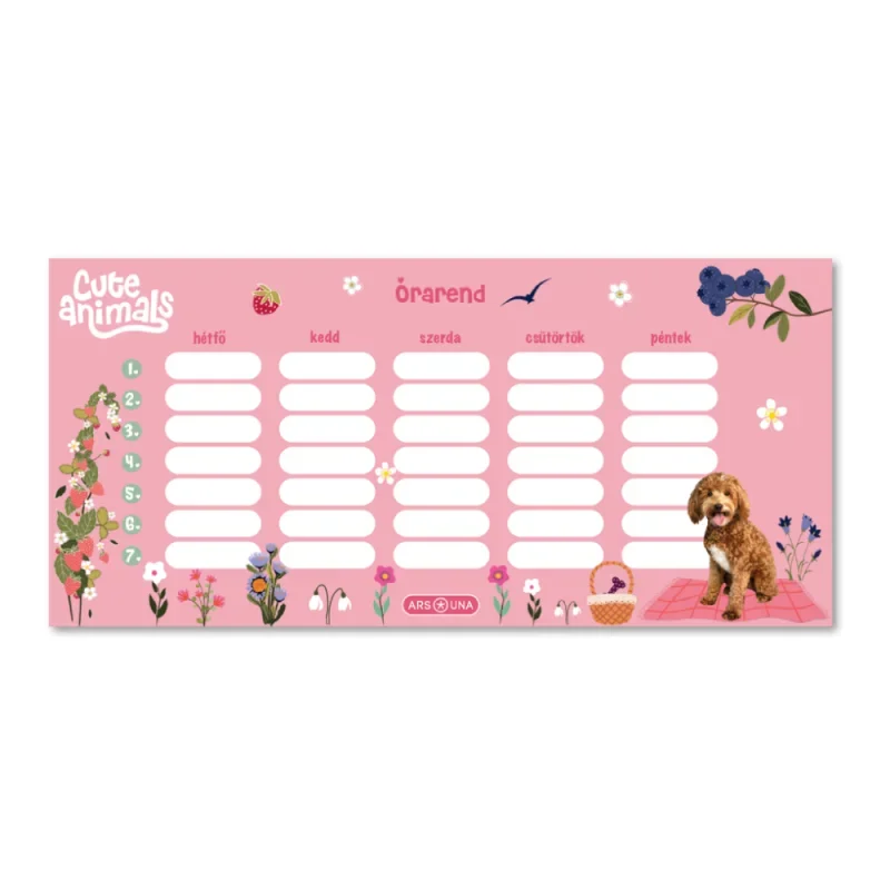 Ars Una egylapos órarend Cute Animals Doggie (5458) 25