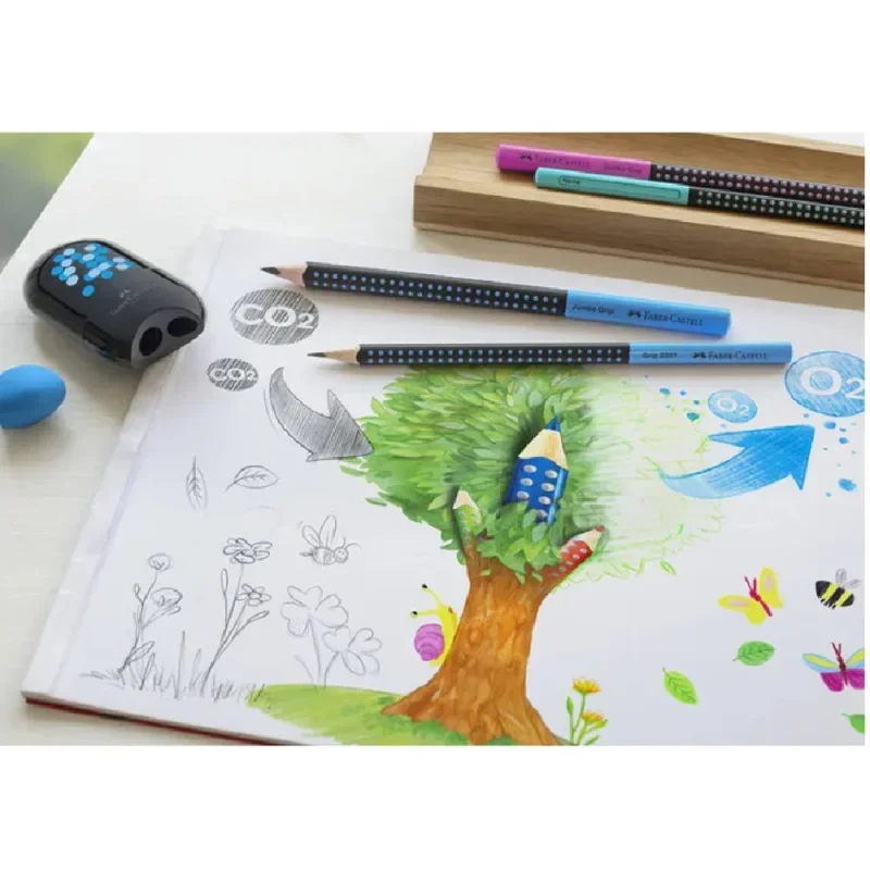 Faber-Castell Grafitceruza GRIP 2001 kéttónusú fekete/kék HB 2022