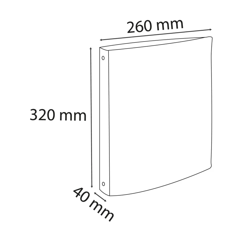 Exacompta iratrendező (A4, 3 cm, 4 gyűrűs) fekete