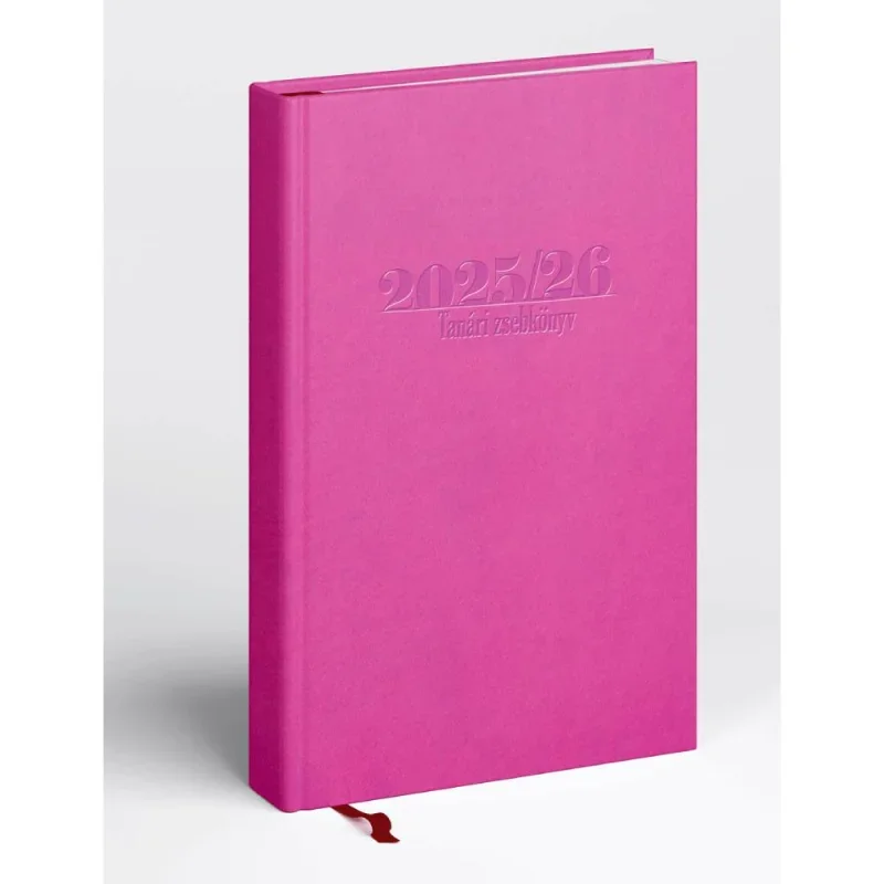 Reálszisztéma Tanári zsebkönyv 2025/2026 heti beosztású naptár, pink