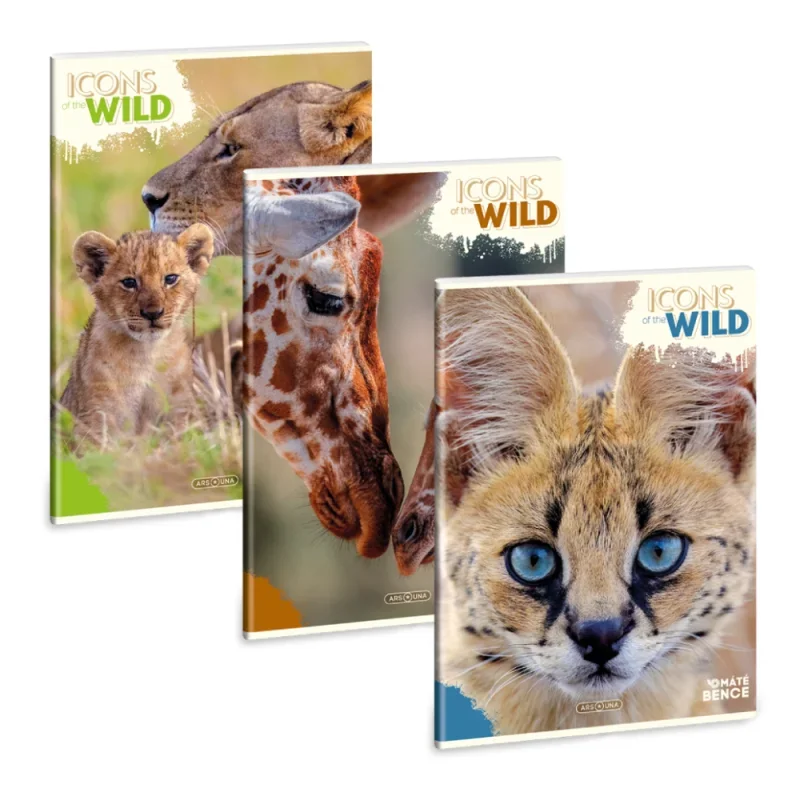Ars Una A4 extra kapcsos füzet, vonalas Icons of the Wild (5492) 25