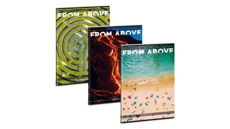 Ars Una A4 extra kapcsos füzet négyzethálós Countries from above (5302) 23