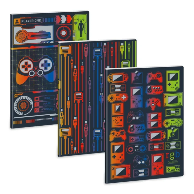 Ars Una A4 extra kapcsos füzet, négyzethálós RGB (5485) 25