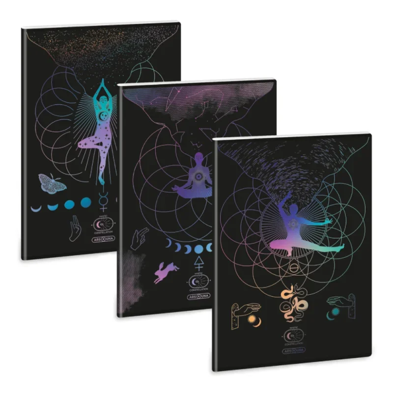 Ars Una A4 extra kapcsos füzet, négyzethálós Mystic Constellation (5491) 25