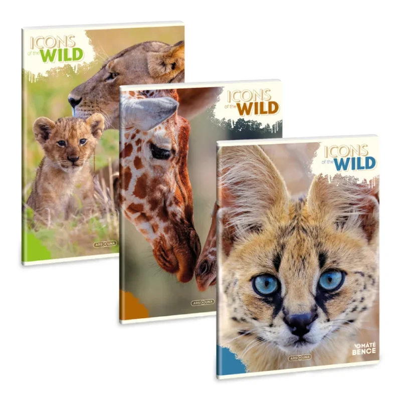 Ars Una A4 extra kapcsos füzet, négyzethálós Icons of the Wild (5492) 25